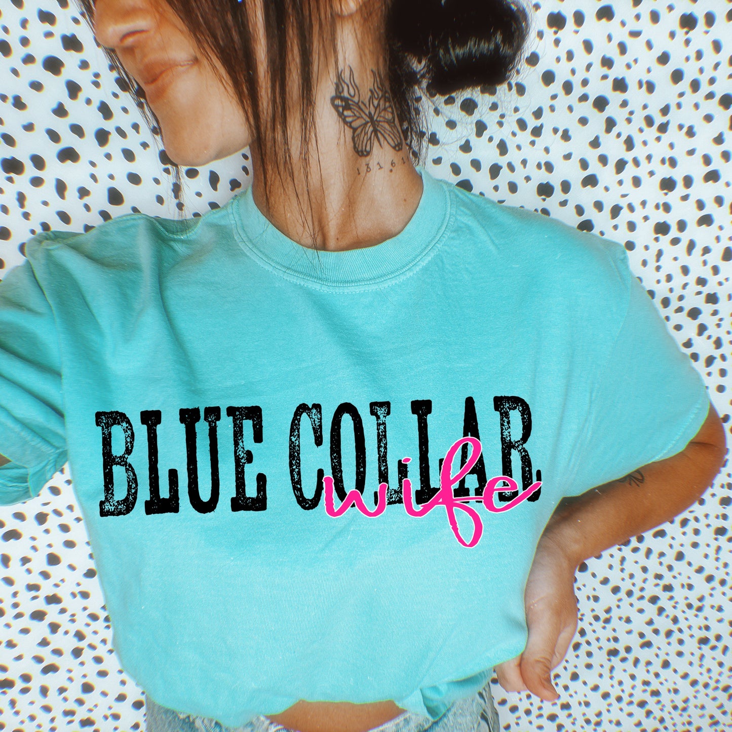 Comfort Colors BLUE COLLAR *custom name option available*