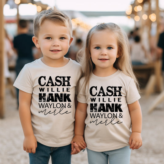 Cash Willie Hank Waylon Merle